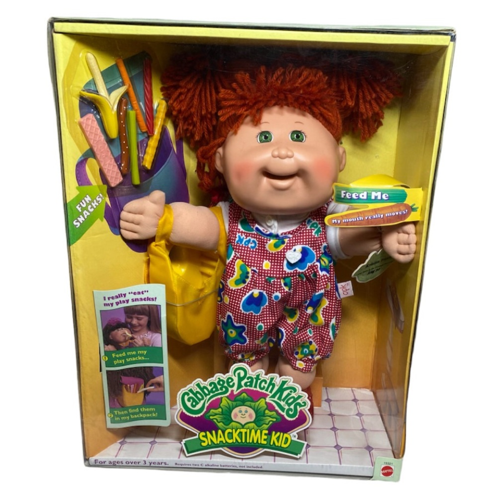 Vintage 1995 Mattel Cabbage Patch Snack Time Kid Collectors Doll - New in Box